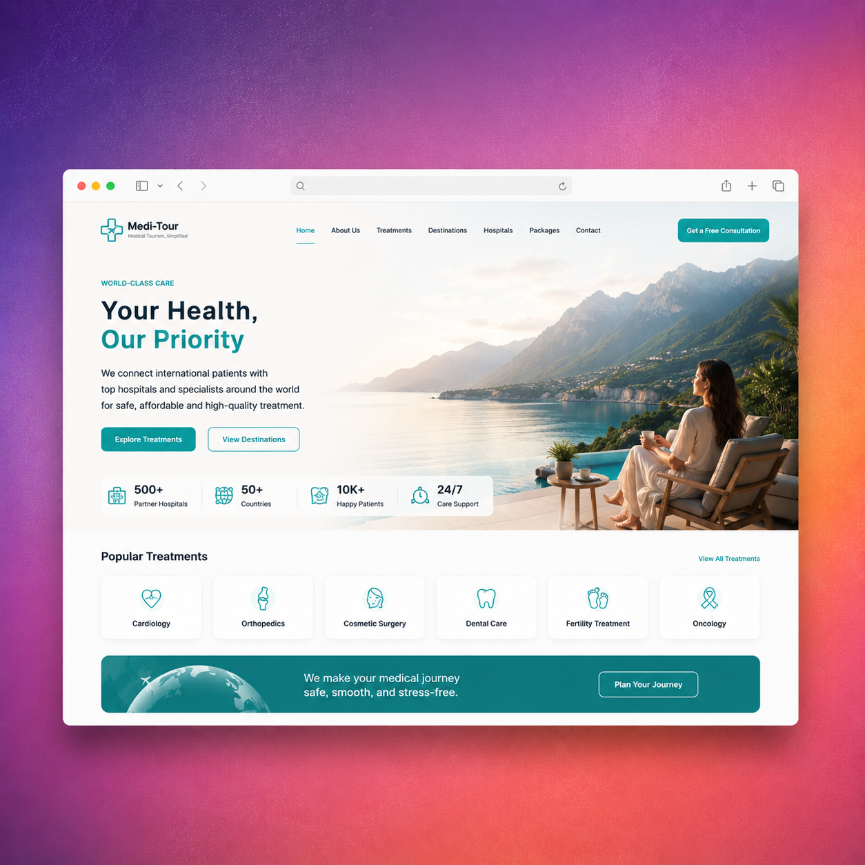 Medical Tourism Website Development